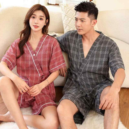 サウナ服 パジャマ ルームウェア カップルウェア ユニセックス お揃い ペアルック マッサージ スパ 温泉 カジュアル リラックス リラクゼーション 部屋着 リフレッシュ 男女兼用 チェック柄 サウナ服 パジャマ ルームウェア カップルウェア ユニセックス お揃い ペアルック マッサージ スパ 温泉 カジュアル リラックス リラクゼーション 部屋着 リフレッシュ 男女兼用 チェック柄
