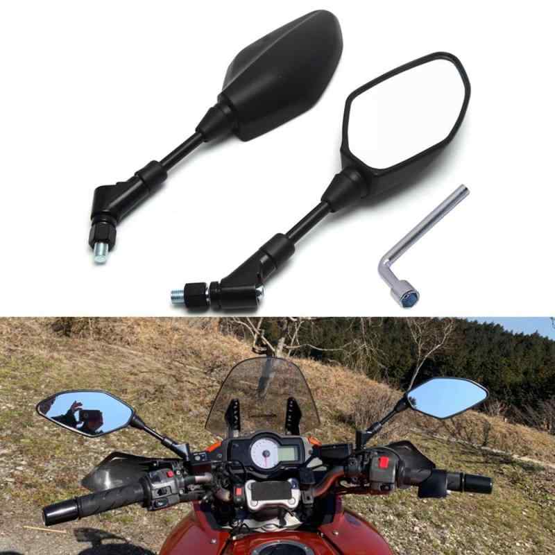 Demimoto 汎用バイクミラー オートバイ ミラー 適合 PCX GROM Z125 MT-07 MT-09 用 M8 M10 逆 正ネジ 6..