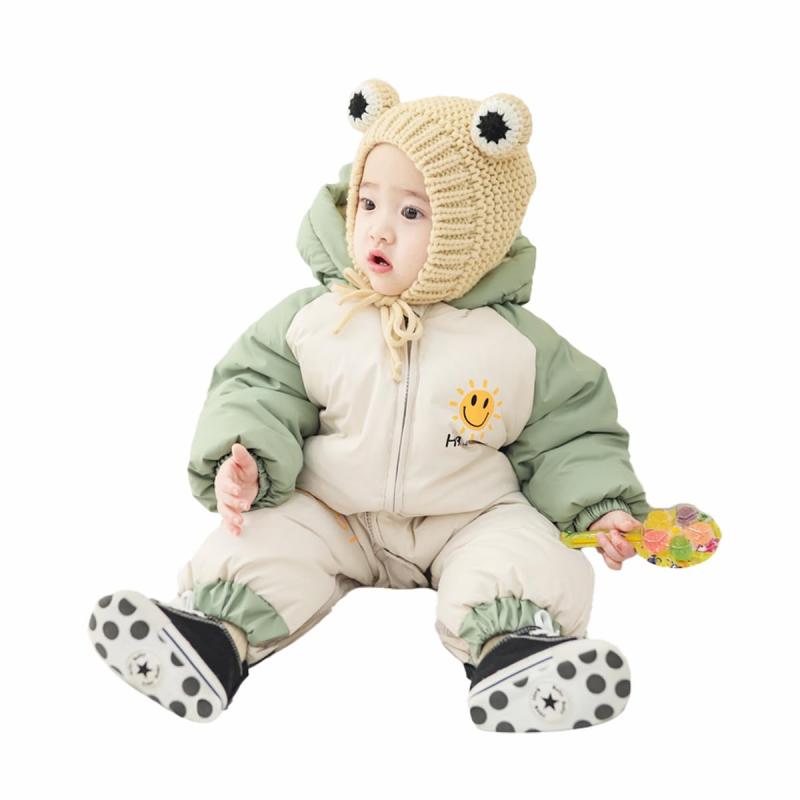 [Famuka] ベビー服 カバーオール ジャンプスーツ 可愛い 新生児 長袖 冬 キッズ 子供服 あったか スキーウエア 厚手 通学 出産祝い 百日祝い 七五三 ギフト 66 73 80 90cm