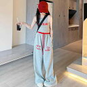 タンクトップツ パンツ セットアップ 女の子 夏 スーツ 子供用 スタイリッシュ 年長女子 ワイドレッグパンツ ツーピース 中学生 クール キュート おしゃれ カジュアル 通学 デイリー