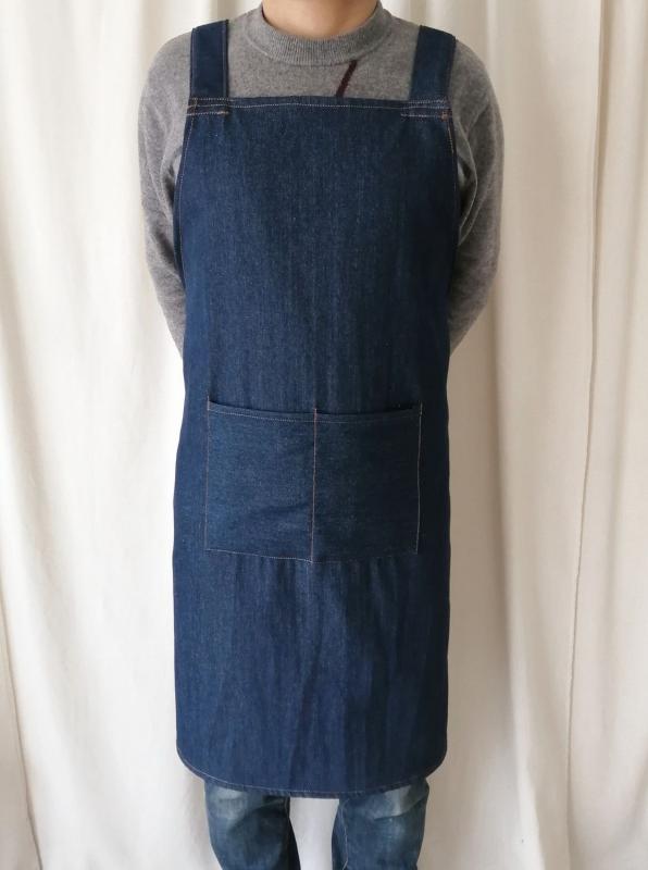 エプロン コットンデニム 彫刻 個性的 作業着 シェフエプロン バリスタエプロン クッキング 家庭用 レストラン ガーデニング ユニフォーム おもてなし