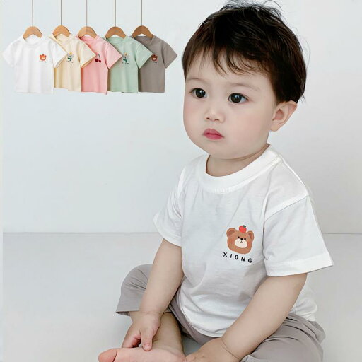 赤ちゃん用品 ベビー服 かわいい カジュアル 快適 ベーシック 半袖 夏 薄手 吸汗 Tシャツ トップス シンプル ラウンドネック クール 赤ちゃん用品 ベビー服 かわいい カジュアル 快適 ベーシック 半袖 夏 薄手 吸汗 Tシャツ トップス シンプル ラウンドネック クール