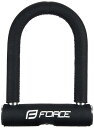 FORCE(フォース) 自転車用 U字ロック ネオプレーンカバー付 ブラック 125×75mm 80047