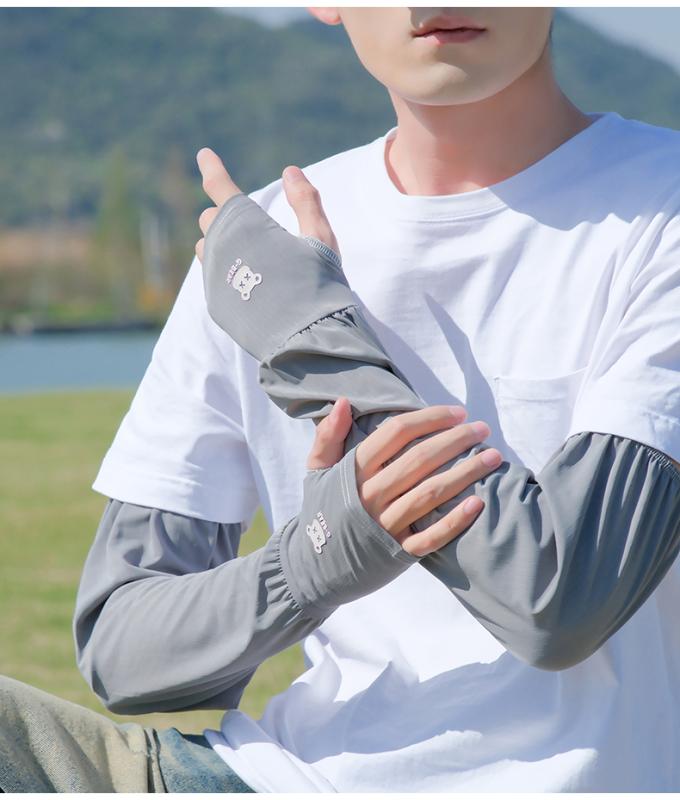 アームスリーブ 夏 男女兼用 アウトドア 釣り 運転 ゆったり 通気性 日焼け防止 長袖 冷感スリーブ サンシェード 紫外線防止