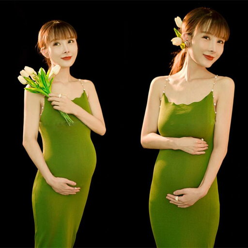 マタニティ フォト 衣装 おしゃれ 記念 フォト 洋服 自宅 撮影 アート 綺麗 スタジオ 妊婦 ドレス フリーサイズ キャミソールワンピース グリーン シンプル マタニティ フォト 衣装 おしゃれ 記念 フォト 洋服 自宅 撮影 アート 綺麗 スタジオ 妊婦 ドレス フリーサイズ キャミソールワンピース グリーン シンプル