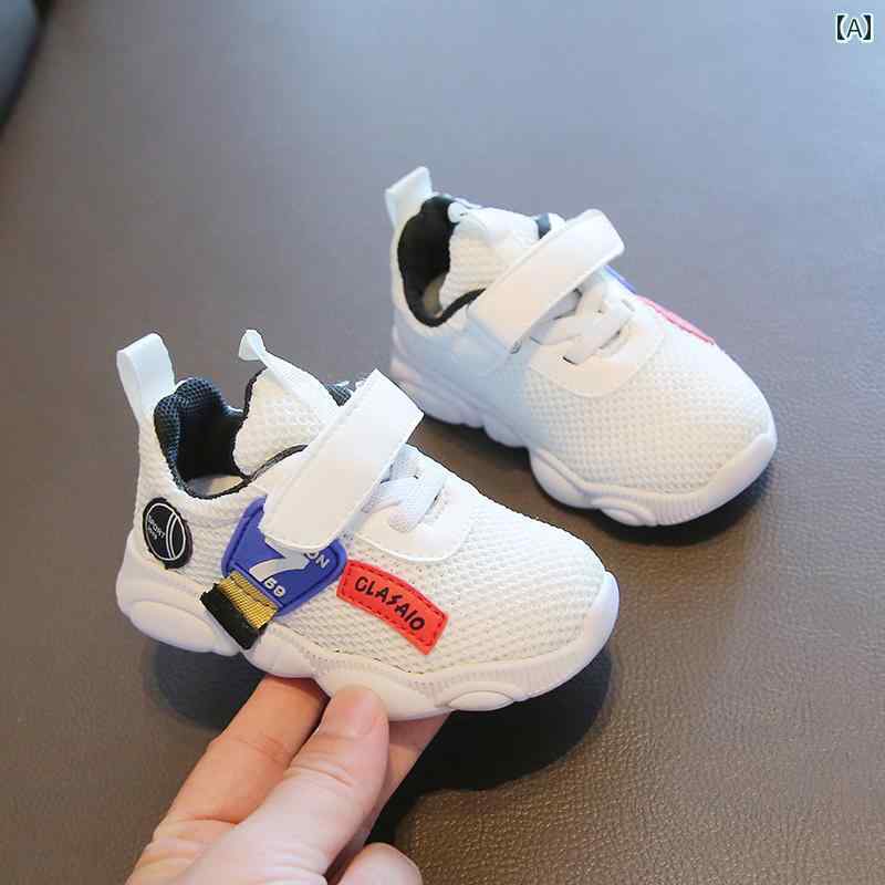 スニーカー ベビー 幼児 ファースト シューズ 春 子供 スポーツ メッシュ 1～2歳 赤ちゃん 男の子 ソフ..