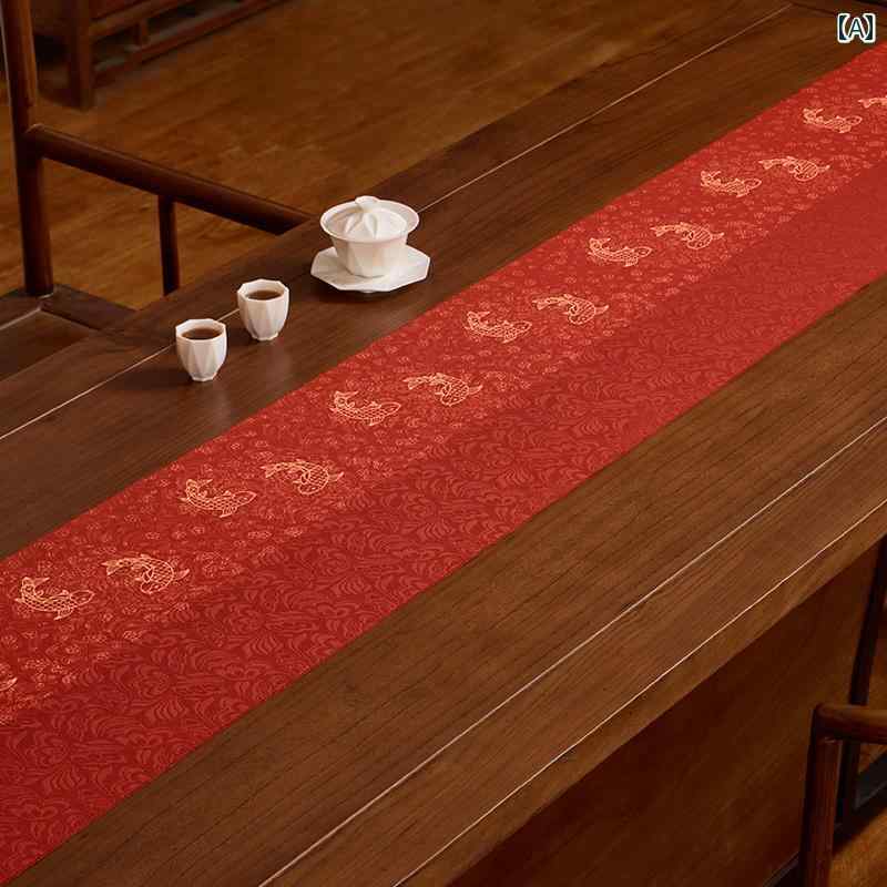 テーブルランナー 赤 テーブル ティーマット 中国 ロング テーブルクロス 中国風 インテリア ティーテーブル
