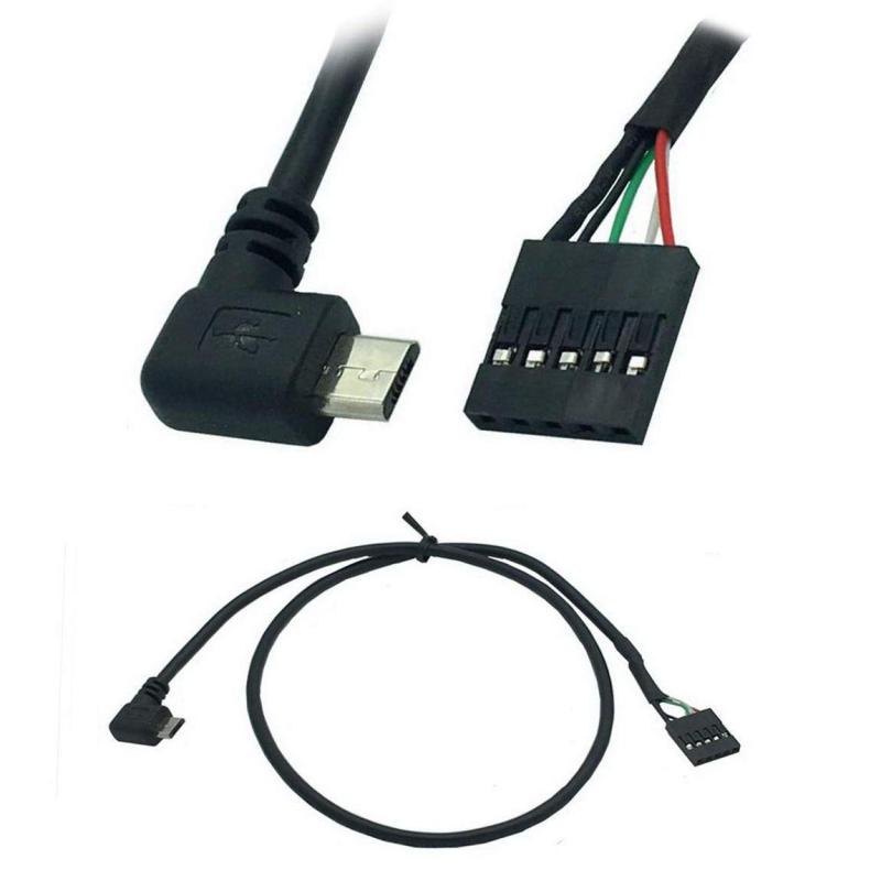 5ピンマザーボードメスヘッダー拡張ケーブル - Micro USBオスtoマイクロUSBオスアダプタデュポンto 5ピンメスヘッダーマザーボードケーブルコード(マイクロUSBオス→ 5ピンメス)(2)