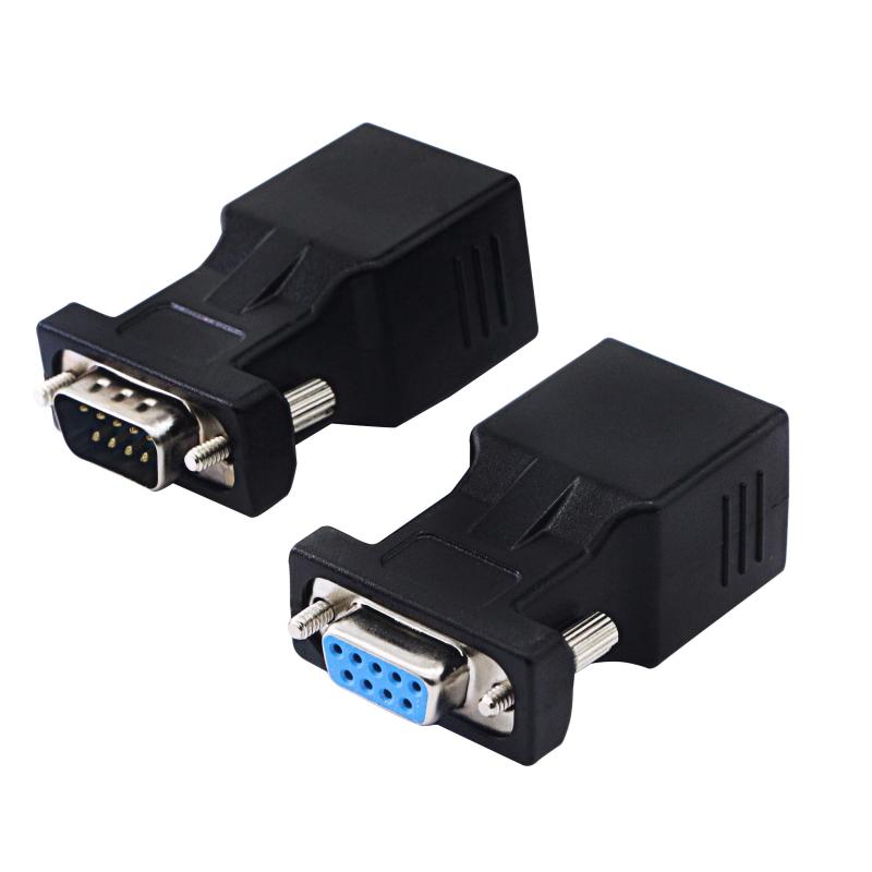 CERRXIAN RJ45 - RS232アダプター、DB9 9ピンシリアルポートメス - オス - RJ45メスCat5 / 6イーサネットLANコンソール(2パック)
