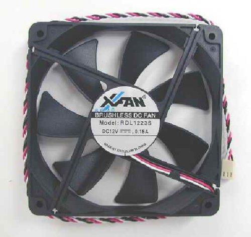 X-Fan12cm角×23mmケース用超低速 (色/黒・リブ有) スリーブ、スピードセンサー付 1200rpm/22db ファンモータ RDL1223SBK12 X-Fan12cm角×23mmケース用超低速 (色/黒・リブ有) スリーブ、スピードセンサー付 1200rpm/22db ファンモータ RDL1223SBK12
