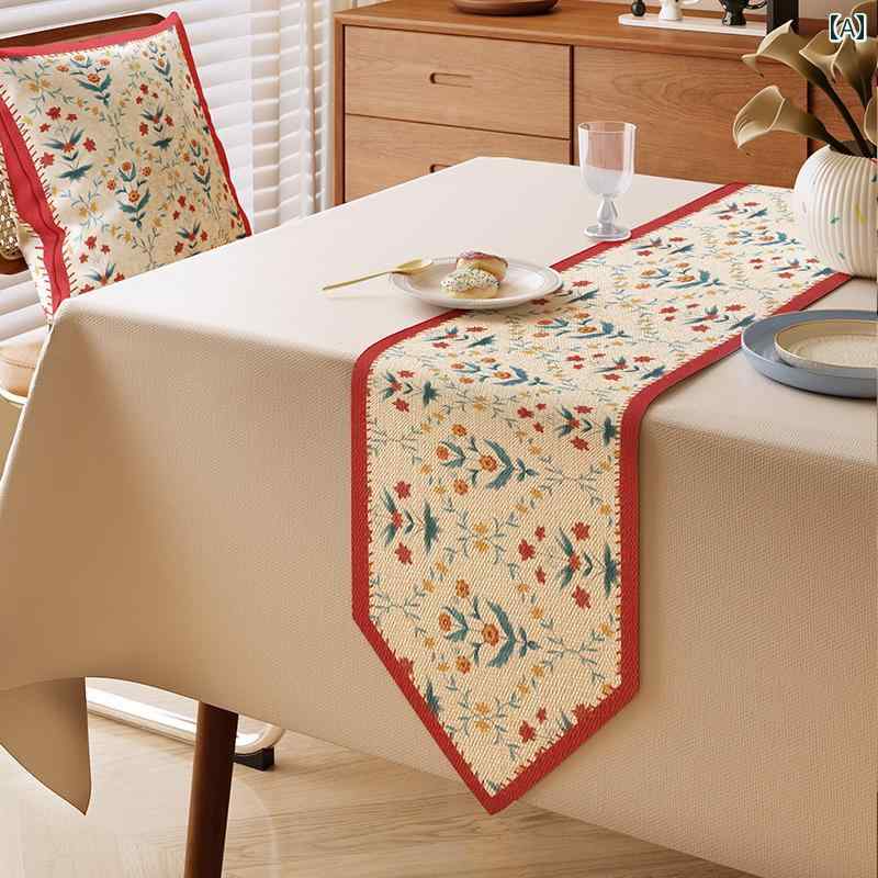 テーブルランナー 軽量 ハイエンド アメリカン ティーテーブル テーブルクロス 高級感 ダイニングテーブル 多用途 コーヒーテーブル 防水 テーブル キャビネット