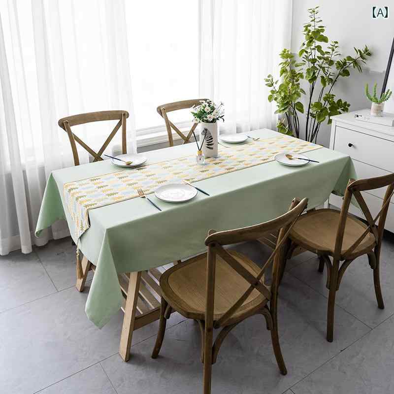 防水 コットン リネン さわやか テーブルクロス ホーム 北欧 モダン ナチュラル シンプル コーヒーテー..