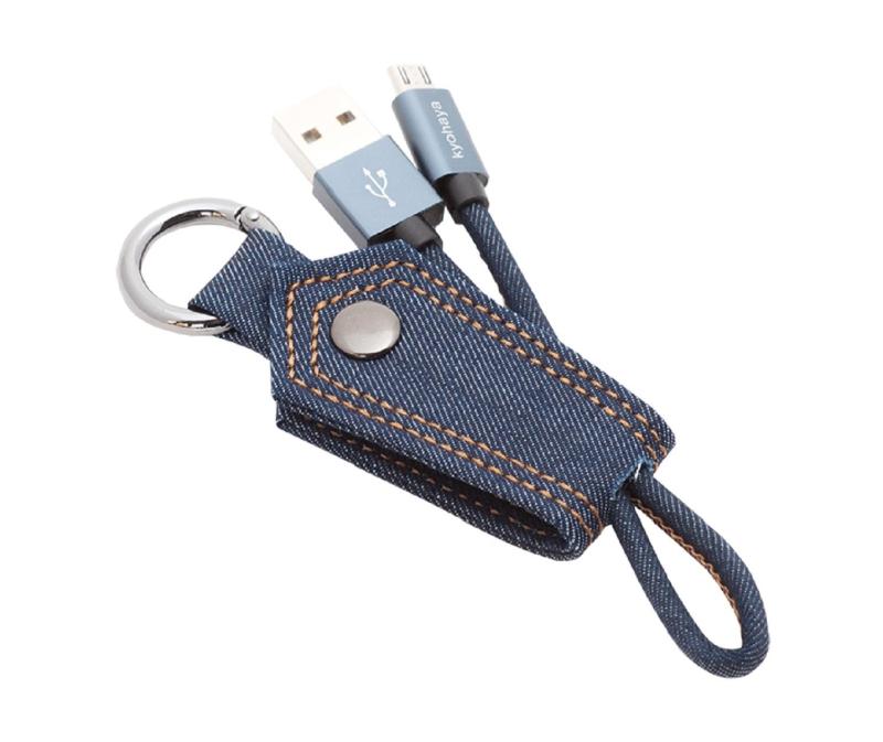 KYOHAYA DENIMU STYLE microUSBケーブル 【デニム素材】