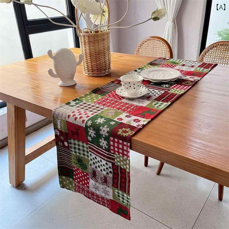 テーブルランナー センタークロス クリスマス お祝い テーブル 雰囲気 休日 デコレーション デスクトップ 装飾 キャビネット