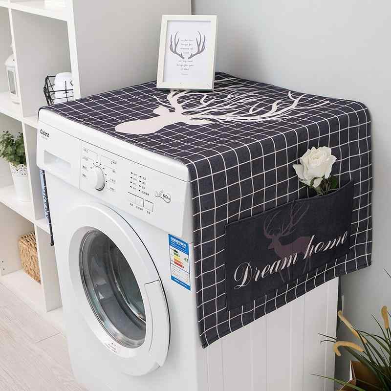 楽天ラ・グラーヌ冷蔵庫 洗濯機 家庭用 家具家電 ダストカバー テーブルクロス 撥水加工 キッチン用品 おしゃれ アニマル