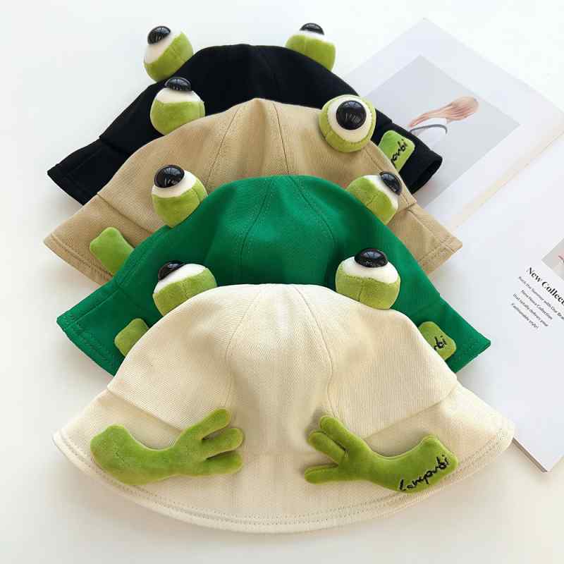 帽子 ユニセックス かわいい カエル ユニーク アニマル 動物 アウトドア 日焼け防止 紫外線対策 斬新 ..