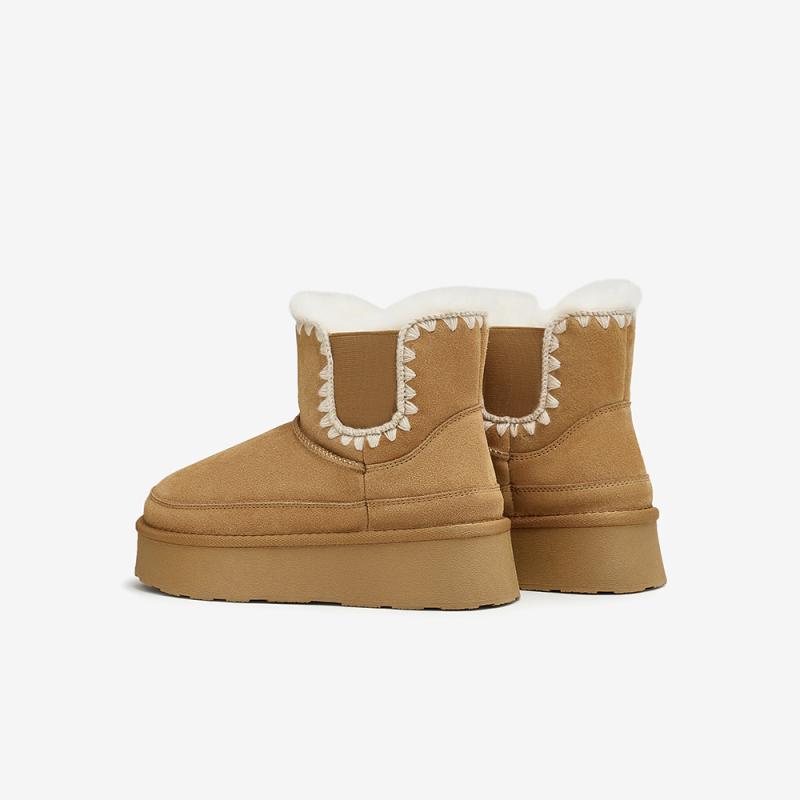 冬 厚底 スノー ブーツ レディース 防水 滑り止め 耐久性 ふわふわ コットン おしゃれ モダン 無地 カジュアル レジャー