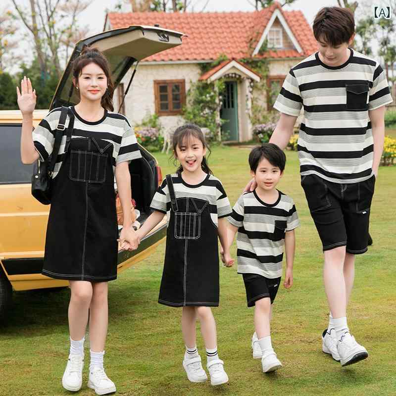 ペアルック 親子コーデ 家族旅行服 ファミリー お揃い カジュアル ユニセックス サマーファッション 快..