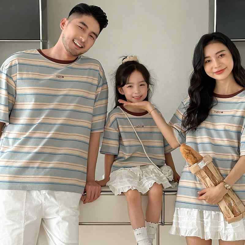 ペアルック 親子コーデ 家族旅行服 ファミリー お揃い カジュアル ユニセックス サマーファッション 快..