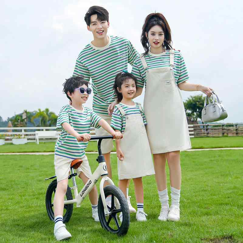 ペアルック 親子コーデ 家族旅行服 ファミリー お揃い カジュアル ユニセックス サマーファッション 快..