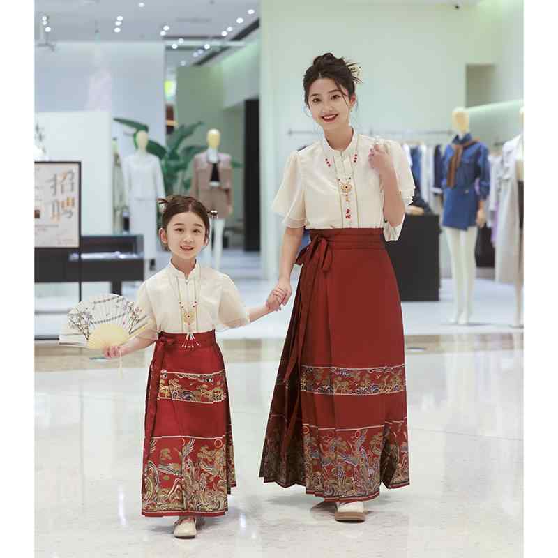 チャイナ風 セットアップ レディース ママ 子供 女の子 ペアルック お揃い 親子コーデ エレガント 涼感 魅惑的 おしゃれ フェミニン 伝統 トラディショナル 古典スタイル