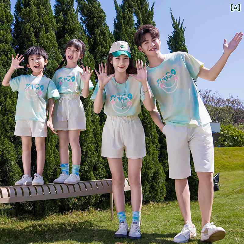 ペアルック 親子コーデ 家族旅行服 ファミリー お揃い カジュアル ユニセックス サマーファッション 快..