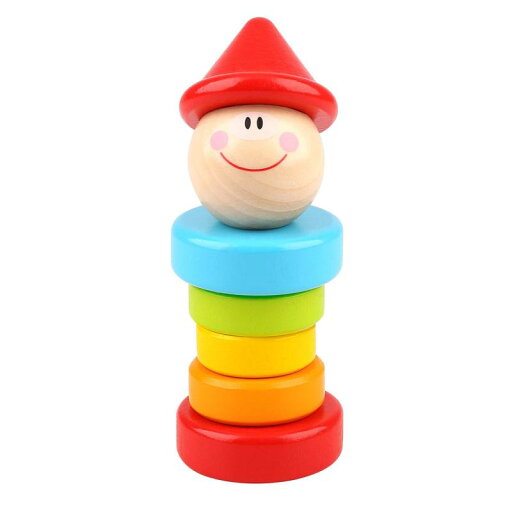 TOOKY TOY トーキートイ 木製玩具 クラウン ラトル (TKC270) TOOKY TOY トーキートイ 木製玩具 クラウン ラトル (TKC270)