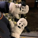 手袋 冬用 グローブ 暖かい 子犬 耳付き ボア もこもこ ぬいぐるみ レディース かわいい キャラ 風 サイクリング 自転車 厚い 防風 防寒 ミトン ユニー...