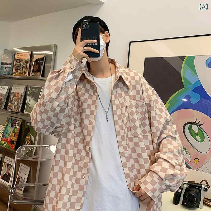 メンズ 長袖 シャツ チェック プリントシャツ 大きいサイズ ゆったり 春秋 カジュアル クール おしゃれ トレンディ スタイリッシュ 男性用