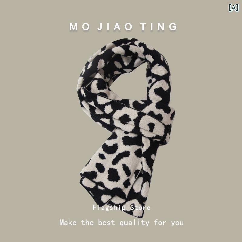 マフラー レディース 秋冬 韓国 スタイル ファッション ヒョウ柄 秋冬 スカーフ ショール 厚手 暖かい ..