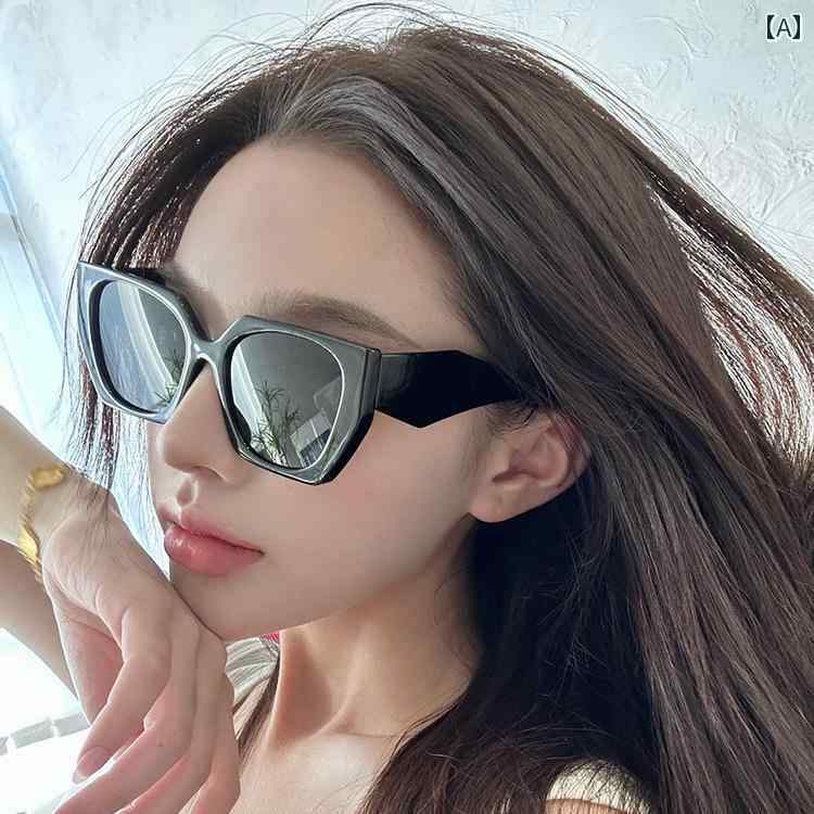 サングラス スクエア ブラック フレーム 大きめ レディース ファッション クール スパイシーガール アクセサリー
