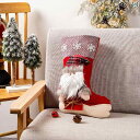 クリスマス デコレーション ラージ ギフト 子供 バッグ チェック柄 エッジ 雪だるま ストッキング キャンディー ソックス サンタさん イベント トナカイ パーティー
