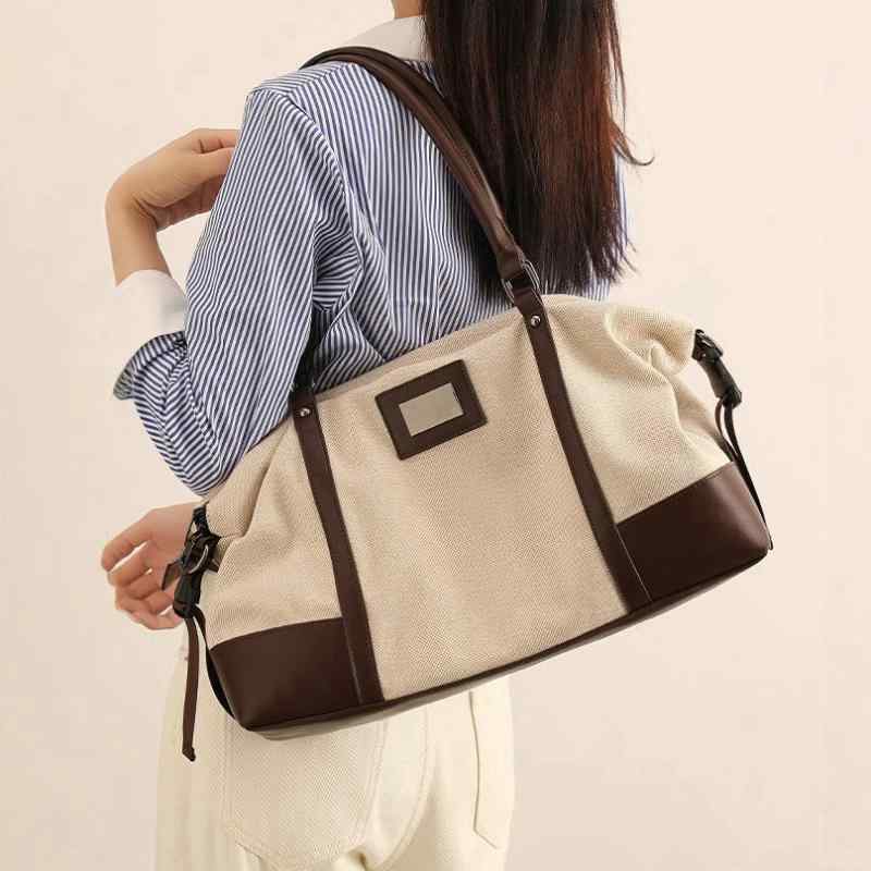 バッグ ショルダーバッグ トートバッグ 大容量 キャンバス地 カジュアル 旅行 スポーツ デイリーユース 通勤 通学 普段使い レディースのサムネイル