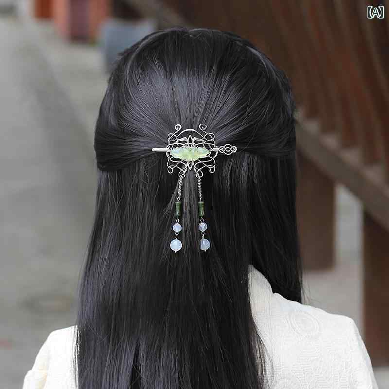 ヘアピン ハーフアップ ドレス レトロ アクセサリー 漢服 中国 スタイル 髪飾り 女性向け