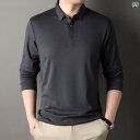 ポロシャツ メンズ 長袖 上品 Tシャツ ラペル カジュアル 服 春秋 シームレス お父さん プレゼント トップス