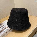 帽子 レディース 秋冬 ファッション アクセサリ― エレガント 女性用 スパンコール フィッシャーマン ハット 韓国 バケット ハット