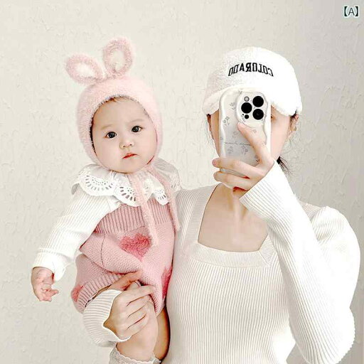 かわいい バニー ベビー 帽子 秋冬 女の子 赤ちゃん ぬいぐるみ キャップ 幼児 暖かい キュート 保護 かわいい バニー ベビー 帽子 秋冬 女の子 赤ちゃん ぬいぐるみ キャップ 幼児 暖かい キュート 保護