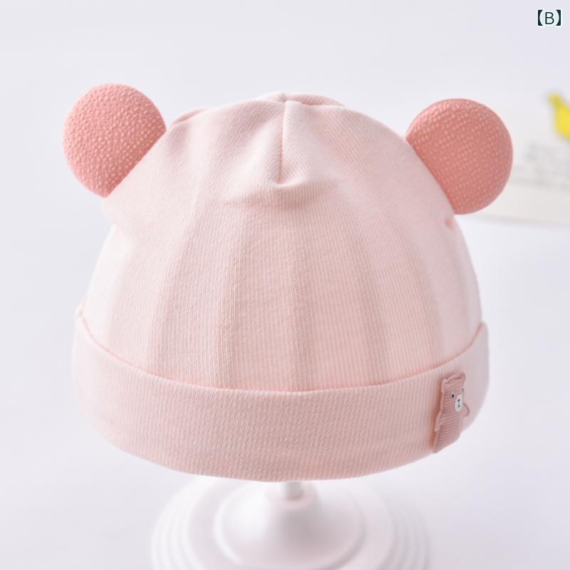 綿 ベビー 帽子 春秋冬 薄手 新生児 ファッション ハロゲン シンプル キャップ 男...