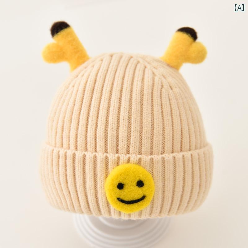 男の子 女の子向け ベビー ハット 秋冬 スタイル キュート ボーイ あったか 耳の保護 子供用 暖かい ウール帽子