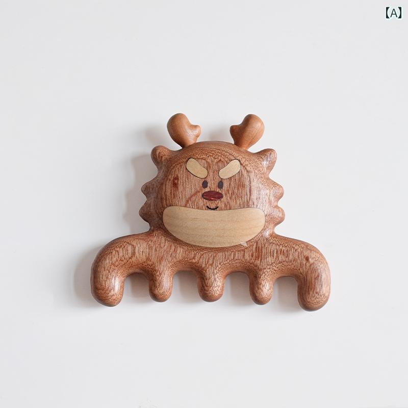 マッサージ コーム 木製 リラクゼーション ギフト ヘアケア ポイントマッサージ スカルプケア ヘッドス..