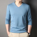 メンズ Tシャツ Vネック スウェットシャツ トレーナー 父の日 ギフト 春秋 長袖 ゆったり カジュアル レジャー アウトドア 休日 タウンユース デイリーユ...