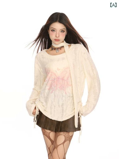 長袖ルーズトップス Tシャツ 蝶 リボン レディース 夏 日焼け防止 レイヤード おしゃれ かわいい セクシー 女子力アップ 韓国 モテ服 デート お出かけ 仕事 日常使い 長袖ルーズトップス Tシャツ 蝶 リボン レディース 夏 日焼け防止 レイヤード おしゃれ かわいい セクシー 女子力アップ 韓国 モテ服 デート お出かけ 仕事 日常使い