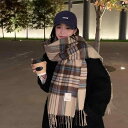 マフラー スカーフ 冬 レディース メンズ チェック柄 小物 ギフト 暖かい ショール 学生 カシミヤ風