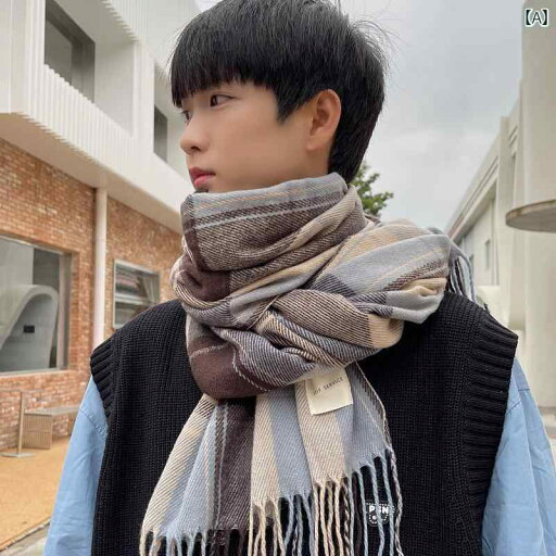 マフラー シンプル スカーフ メンズ 秋冬 韓国 チェック柄 万能 暖かい 首元 保護 ストール ファッション 防寒 ショール おしゃれ マフラー シンプル スカーフ メンズ 秋冬 韓国 チェック柄 万能 暖かい 首元 保護 ストール ファッション 防寒 ショール おしゃれ