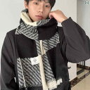マフラー スカーフ メンズ 秋冬 カジュアル 防寒性 チェック柄 ファッション 男性 暖かい 高級感 ギフト