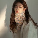 マフラー 秋冬 韓国スタイル スカーフ ショート ミックス カラー ニット ウール 暖かい 女性 ギフト おしゃれ