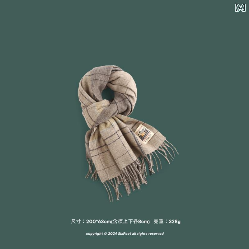 マフラー レディース 冬 韓国 チェック柄 ショール 厚手 暖かい 学生 屋外 小顔効果 防寒 ニット ウー..
