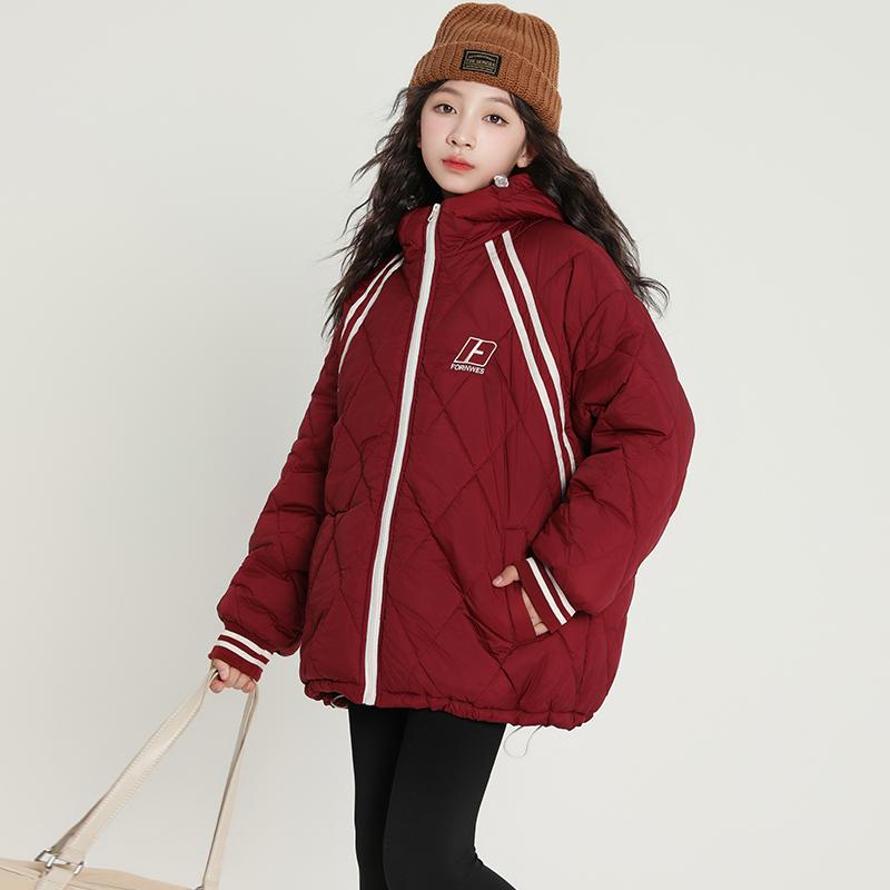 子供服 女の子 ガールズ キルティング ジャケット ジャンバー フード付き 厚手 暖かい 秋冬 スポーティ 通学 お出かけ アウトドア キッズ