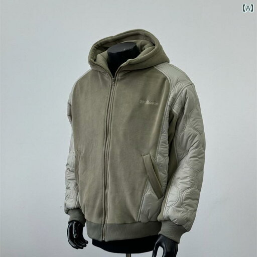 フード付き ジャケット パーカー 男性用 秋冬 服 上着 スプライシング ラム ベルベット 綿 厚手 コート フード ジャンバー 裏起毛 メンズ アース ピスタチオ グリーン アウター 切り替え 自転車 防寒 ジップアップ フード付き ジャケット パーカー 男性用 秋冬 服 上着 スプライシング ラム ベルベット 綿 厚手 コート フード ジャンバー 裏起毛 メンズ アース ピスタチオ グリーン アウター 切り替え 自転車 防寒 ジップアップ