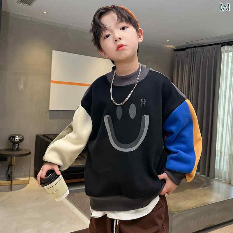 スウェットシャツ フリース トレーナー 韓国 キッズ ボーイズ ガールズ 男女兼用 兄弟 姉妹 お揃いコーデ 秋冬 丸首 暖かい 大きめサイズ 通学 カジュアル